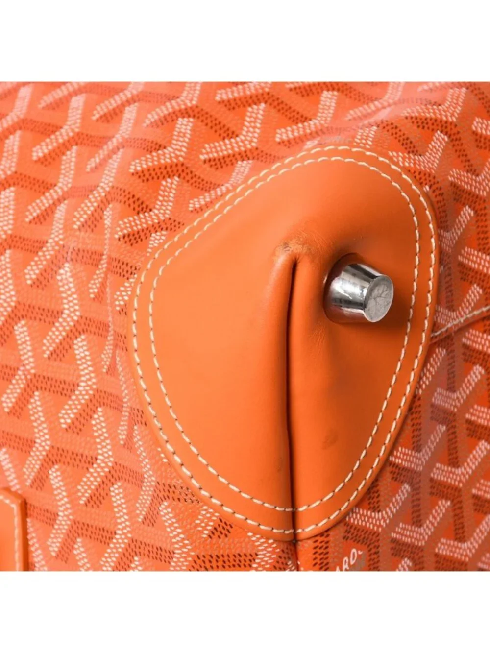 Goyard Boston Bag Back Boeing 45 Orange All Over Print